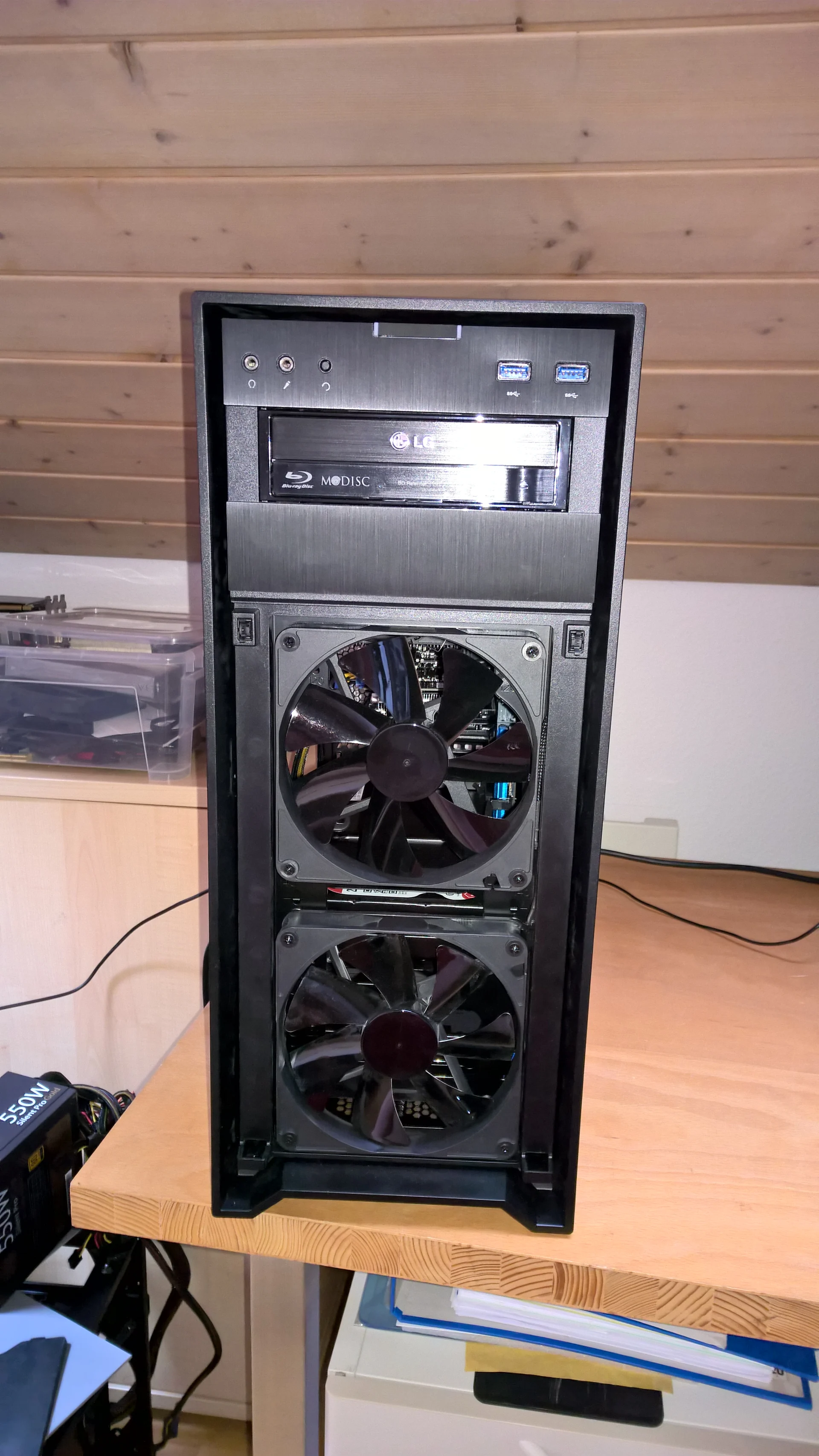 NCASE M1 Mamba Mod: früher Kühltest mit grossen Frontlüftern