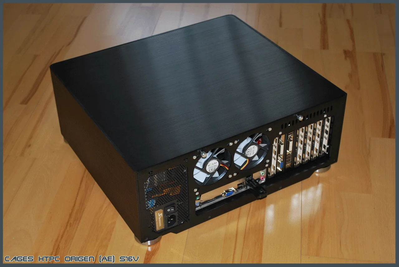 OrigenAE S16V HTPC: Rückseite des Gehäuses