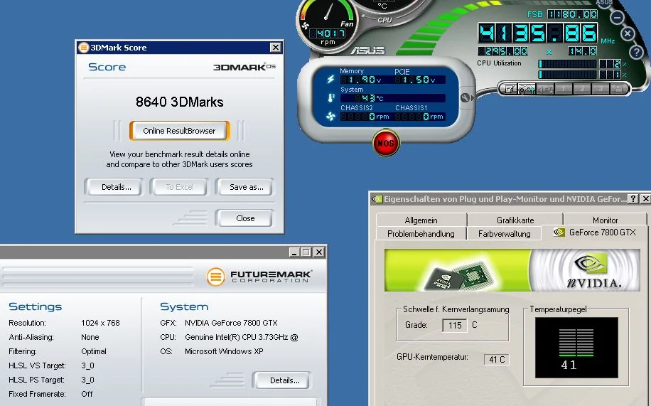 Scottys Shark Mod: Benchmark und Temperaturanzeige