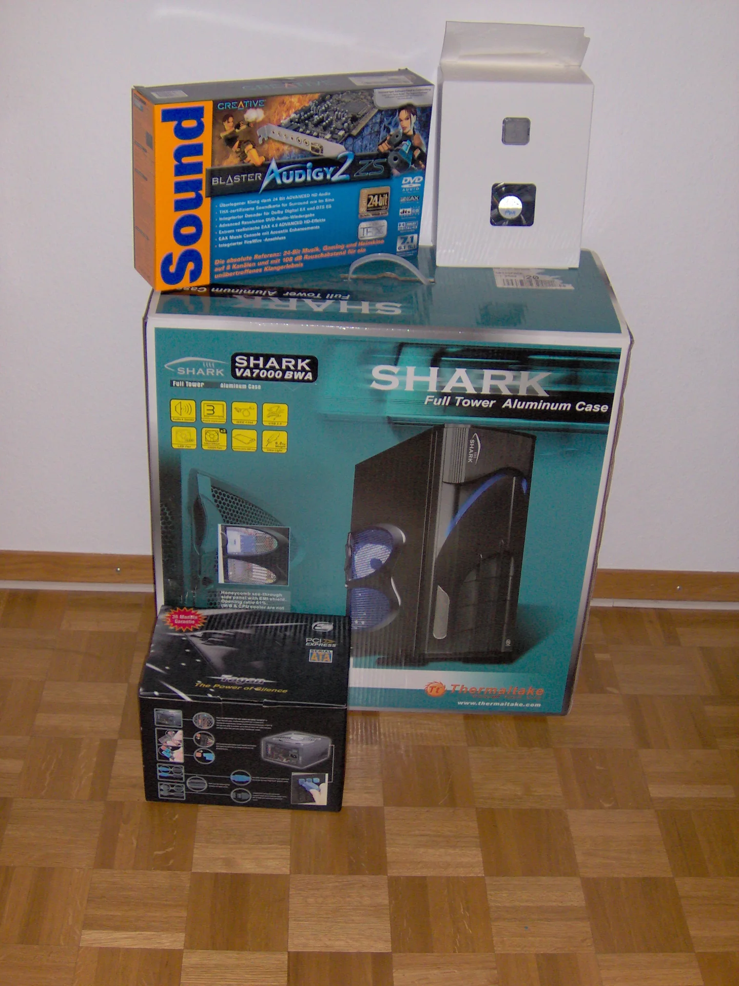 Scottys Shark Mod: Komponenten vor dem Einbau
