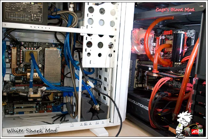 Thermaltake White Shark Mod neben meinem ersten BloodMod